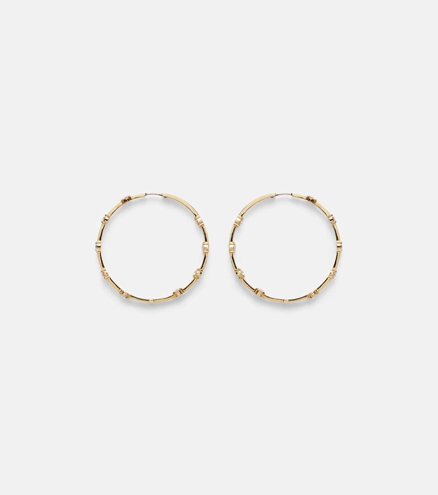 Zea 18kt gold hoop earrings with diamonds