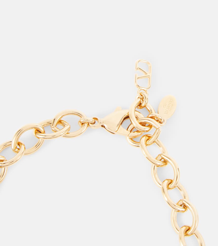 VLogo embellished chainlink choker