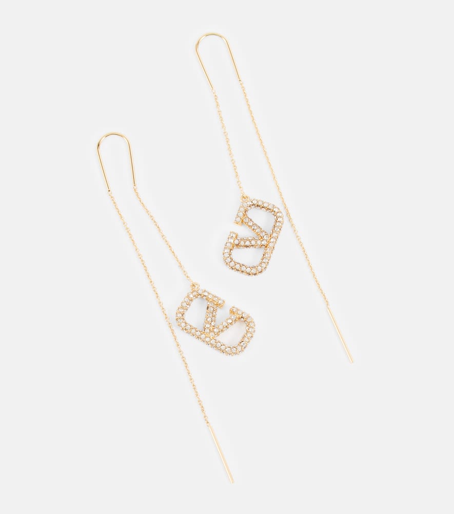 VLogo Signature embellished earrings