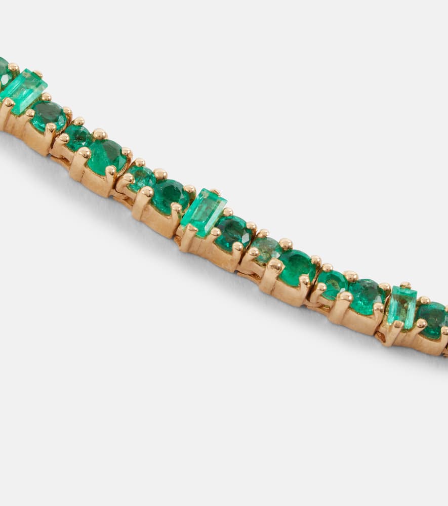 Rivulet 18kt gold necklace with emeralds