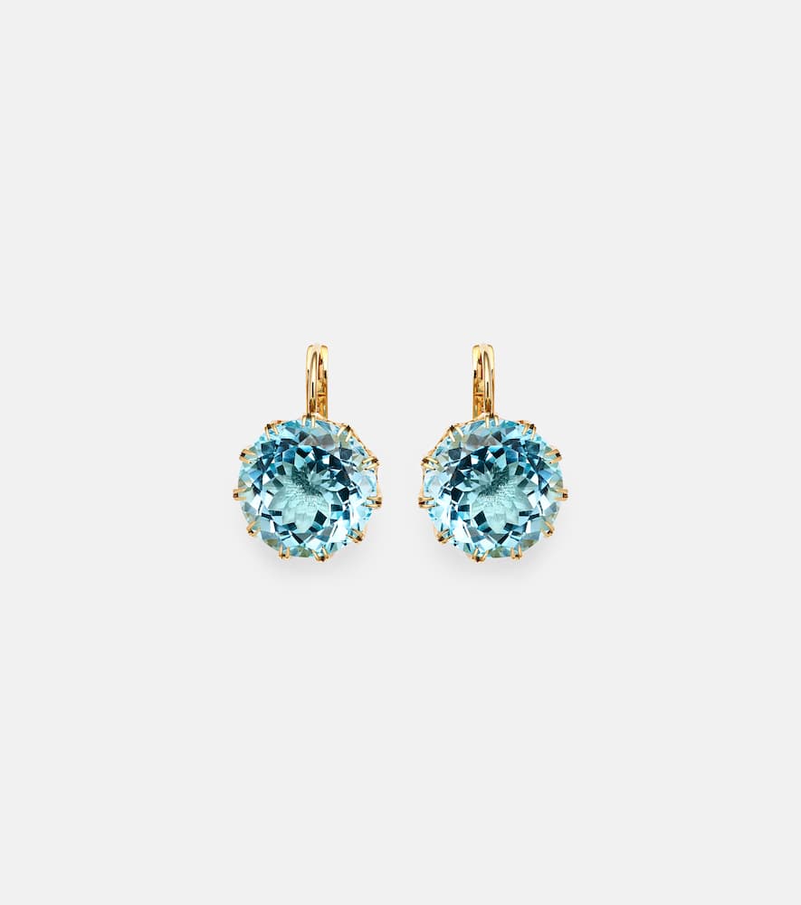 18kt gold earrings with topaz