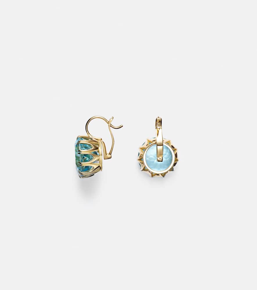 18kt gold earrings with topaz