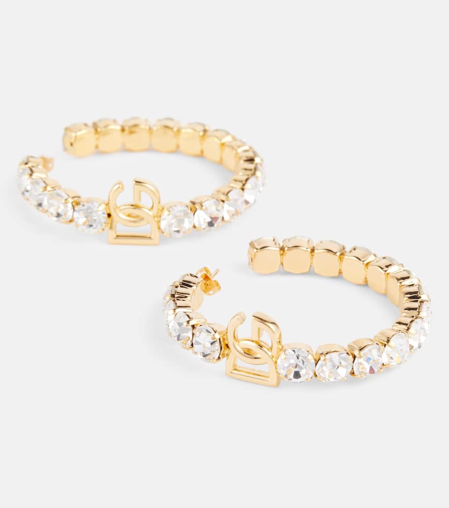 Embellished hoop earrings