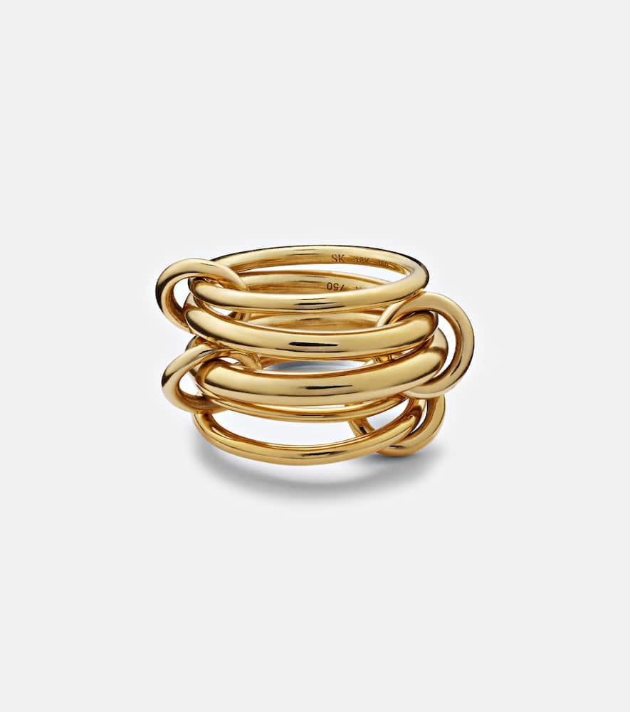 Aquarius 18kt gold linked rings