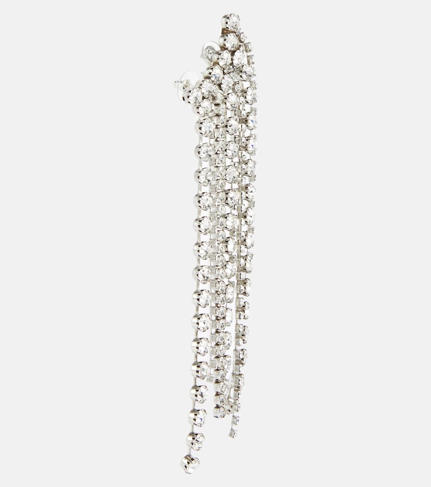 Crystal-embellished fringe earrings