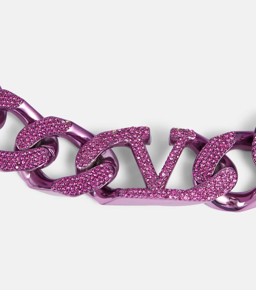VLogo embellished chainlink choker