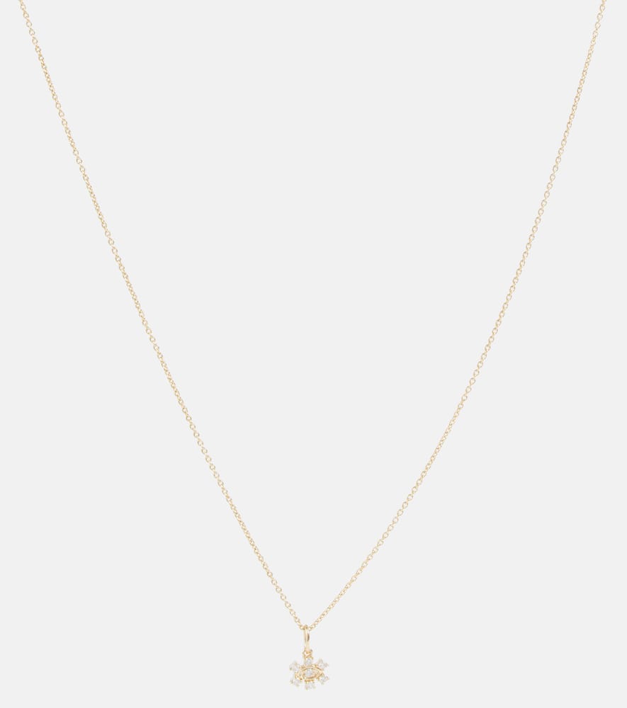 14kt gold necklace with diamonds
