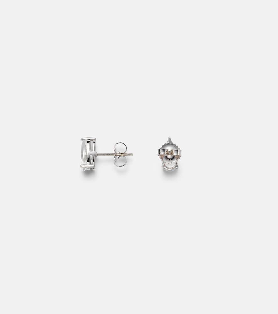 Ayda 14kt white gold stud earrings with topaz