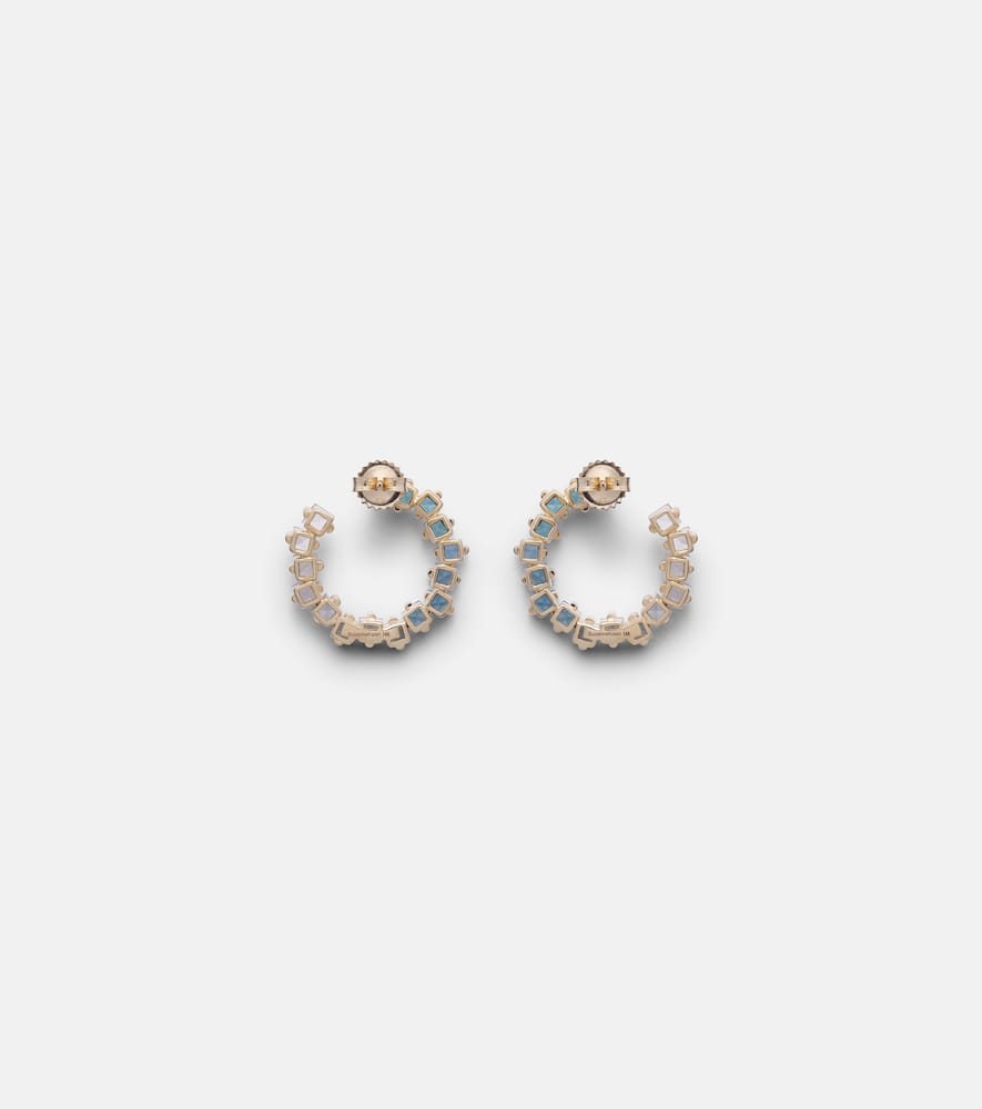 Sideways Spiral 14kt gold earrings