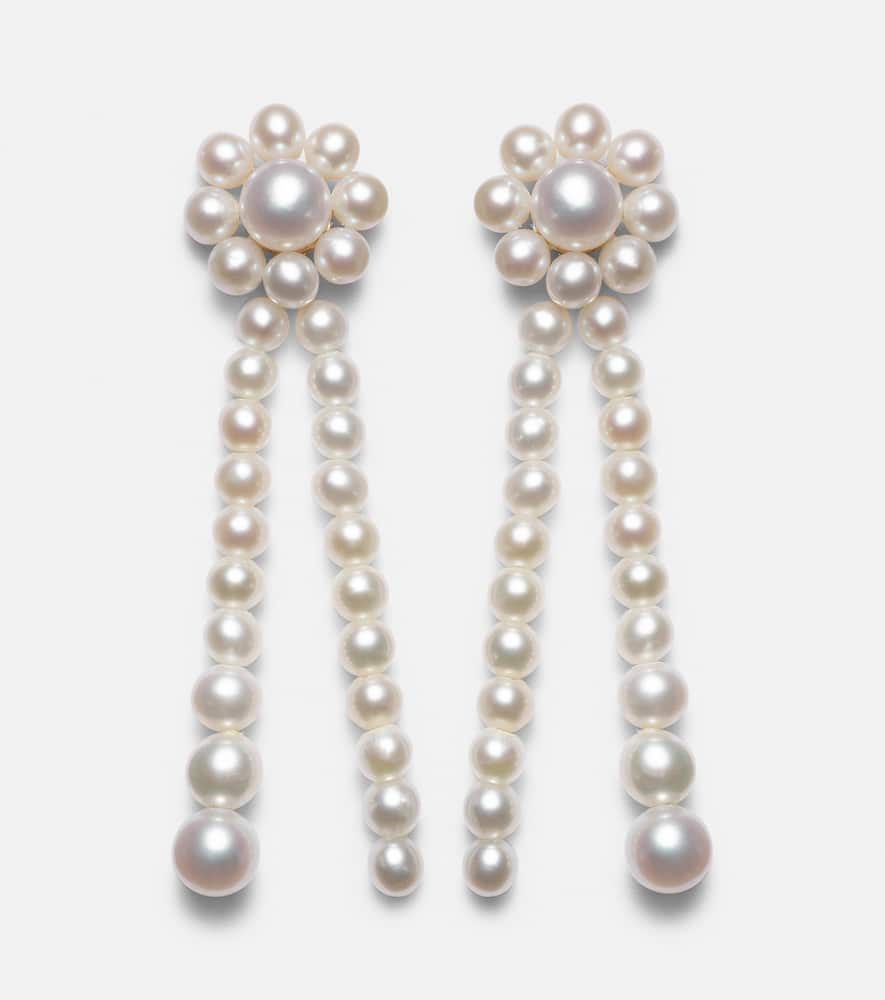 Promenade de Fleur 14kt gold earrings with freshwater pearls