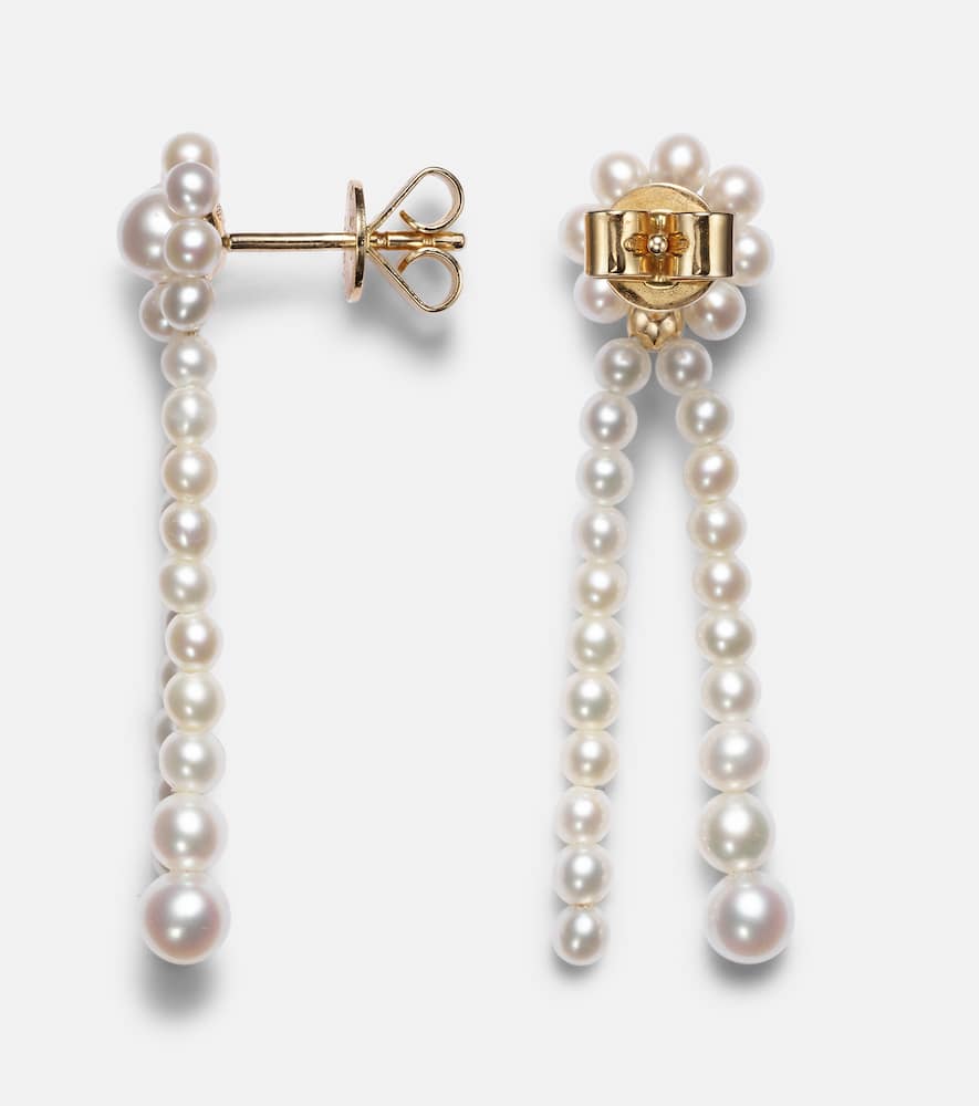 Promenade de Fleur 14kt gold earrings with freshwater pearls