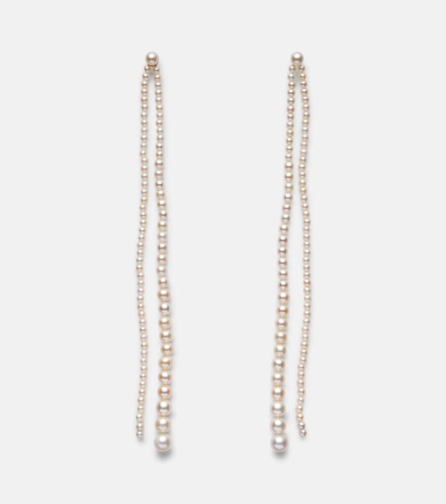 Promenade De Perles 14kt gold pearl drop earrings