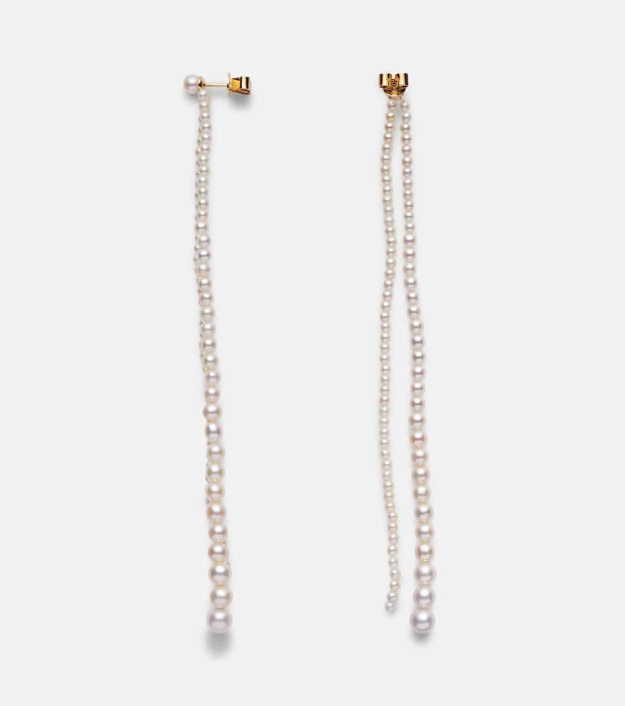 Promenade De Perles 14kt gold pearl drop earrings