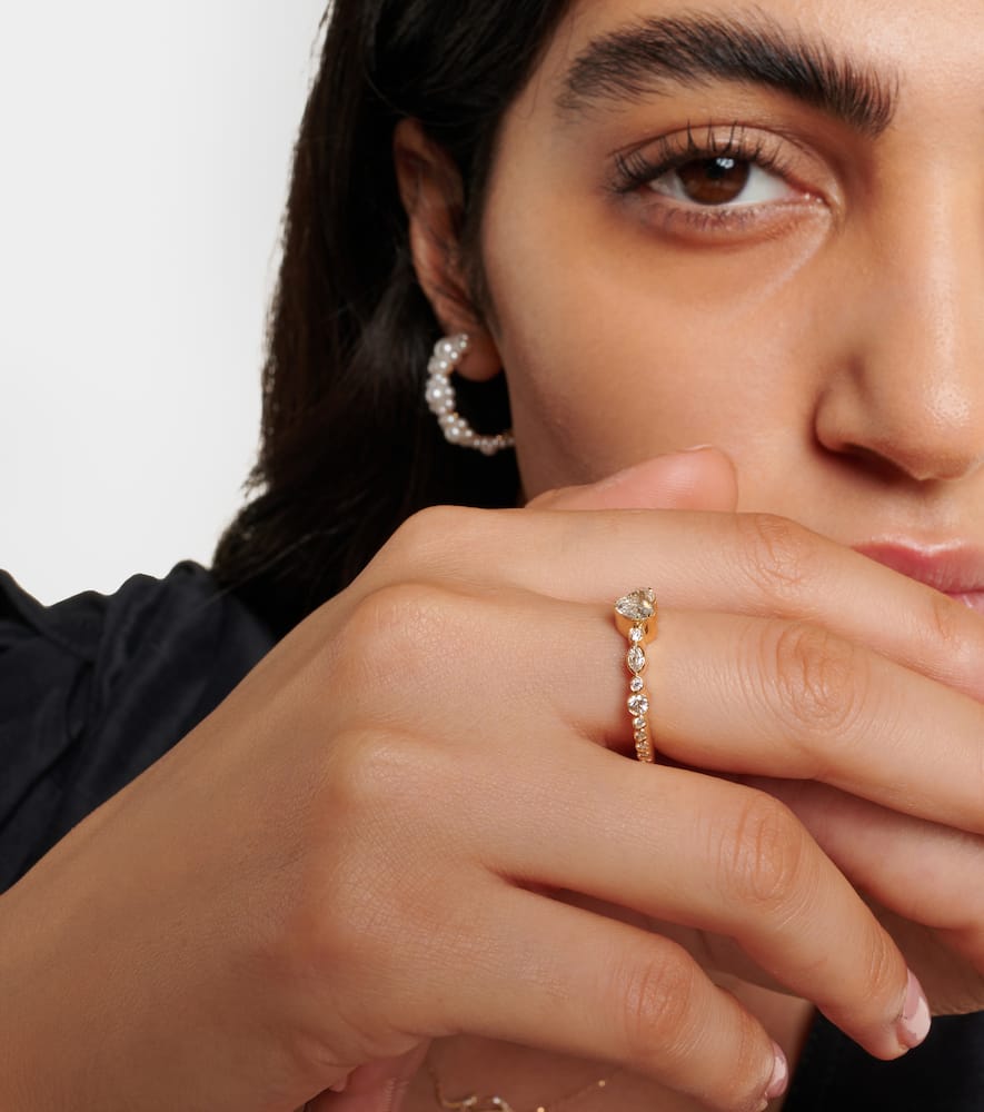 Coeur Ensemble 18kt gold ring with diamonds