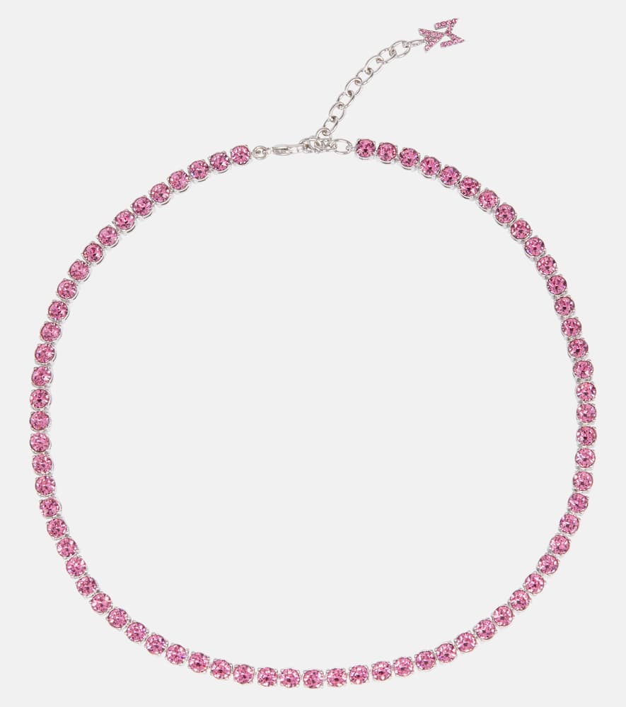 Tennis crystal-embellished necklace