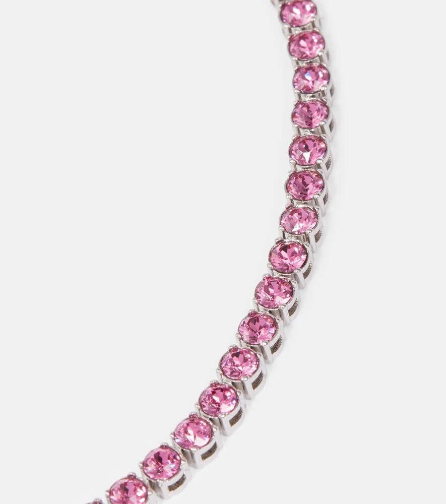 Tennis crystal-embellished necklace