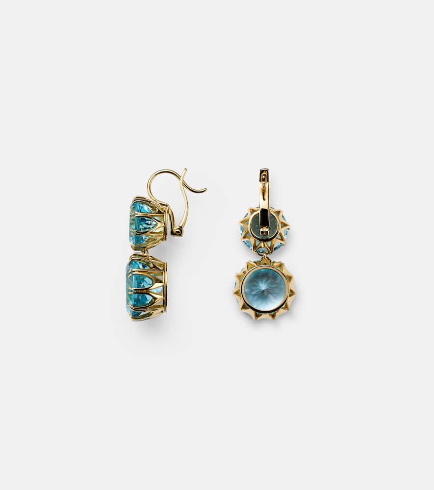 18kt yellow gold earrings with topaz