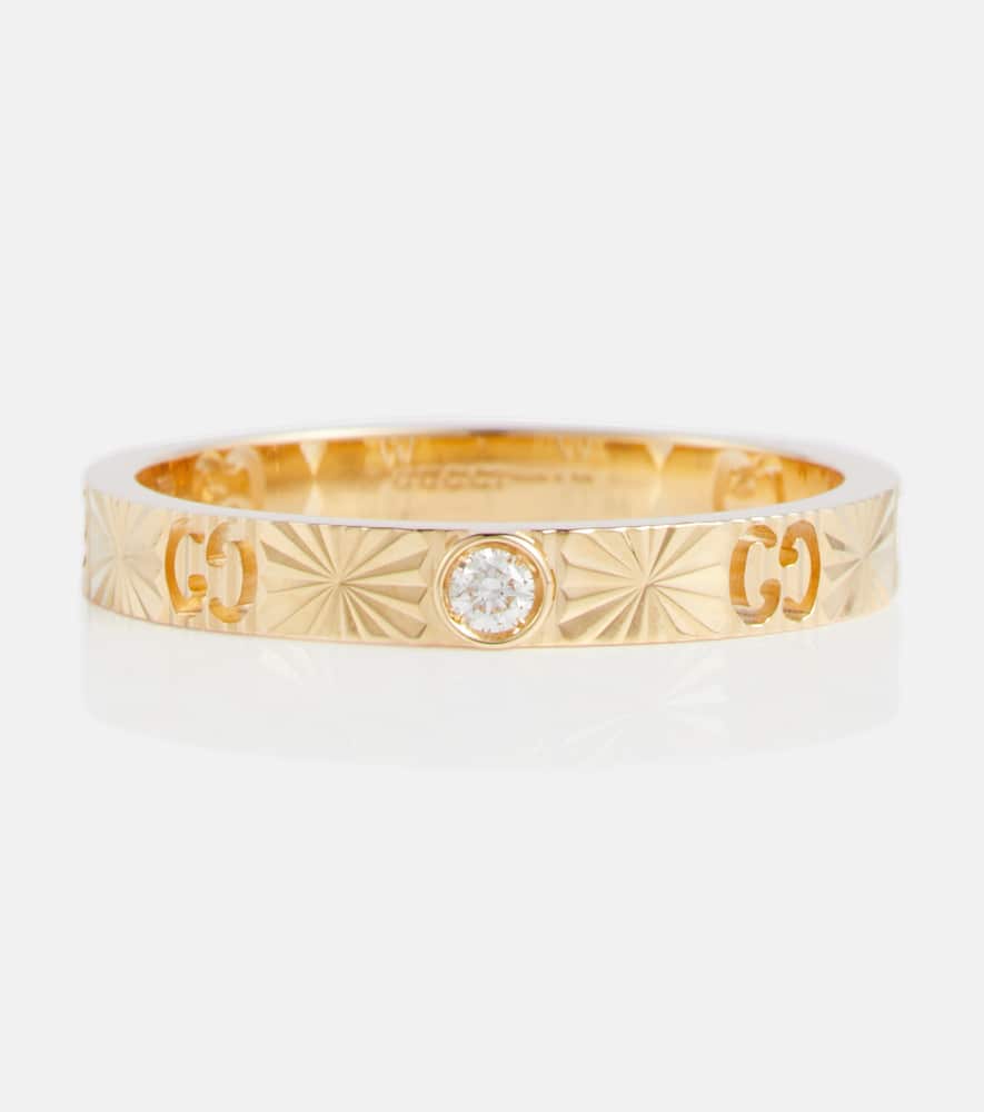 Icon 18kt gold ring with diamond