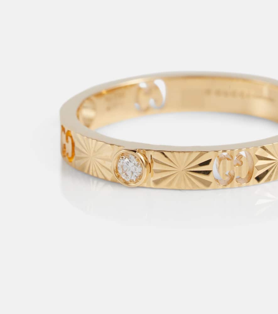 Icon 18kt gold ring with diamond