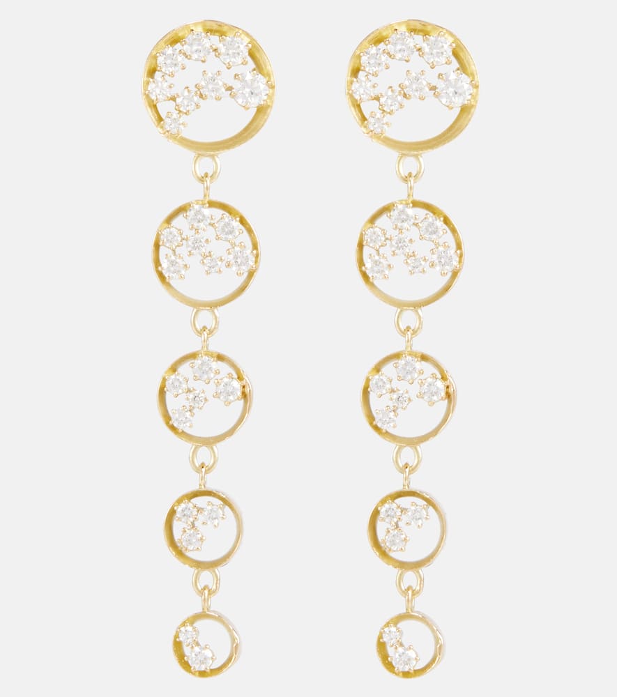 Margot 18kt gold drop earrings with diamonds