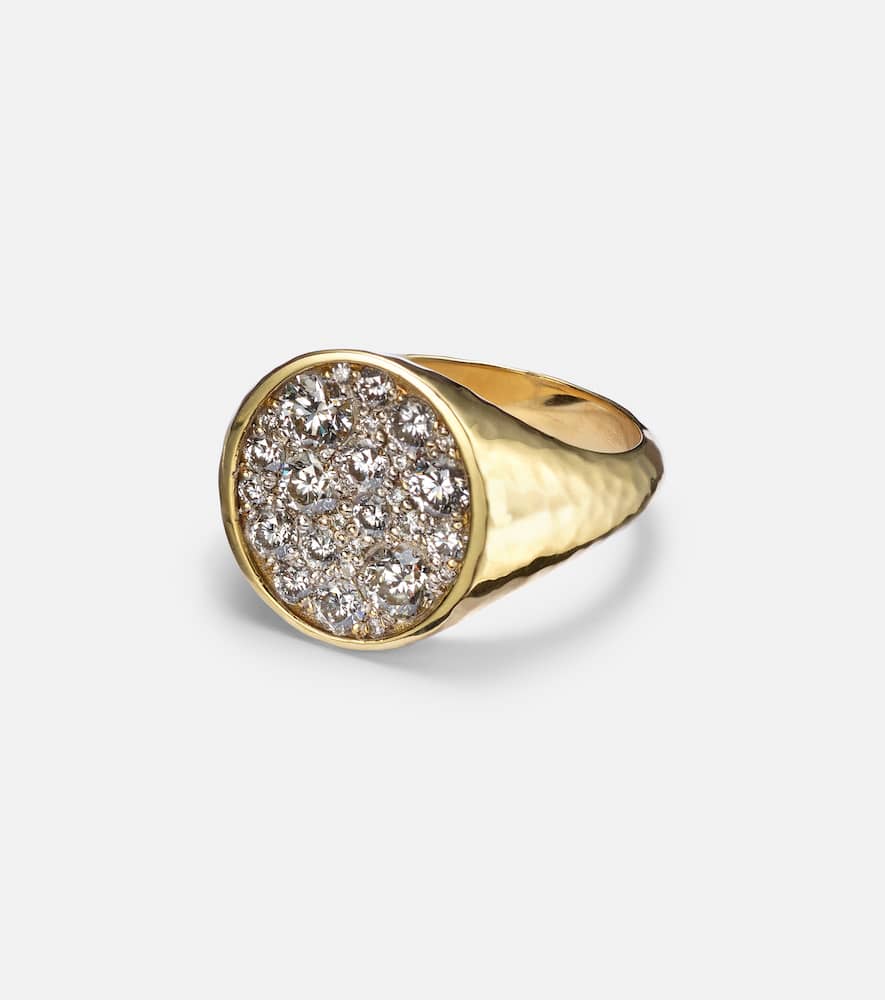 Octavia Signet 18kt gold ring with diamonds
