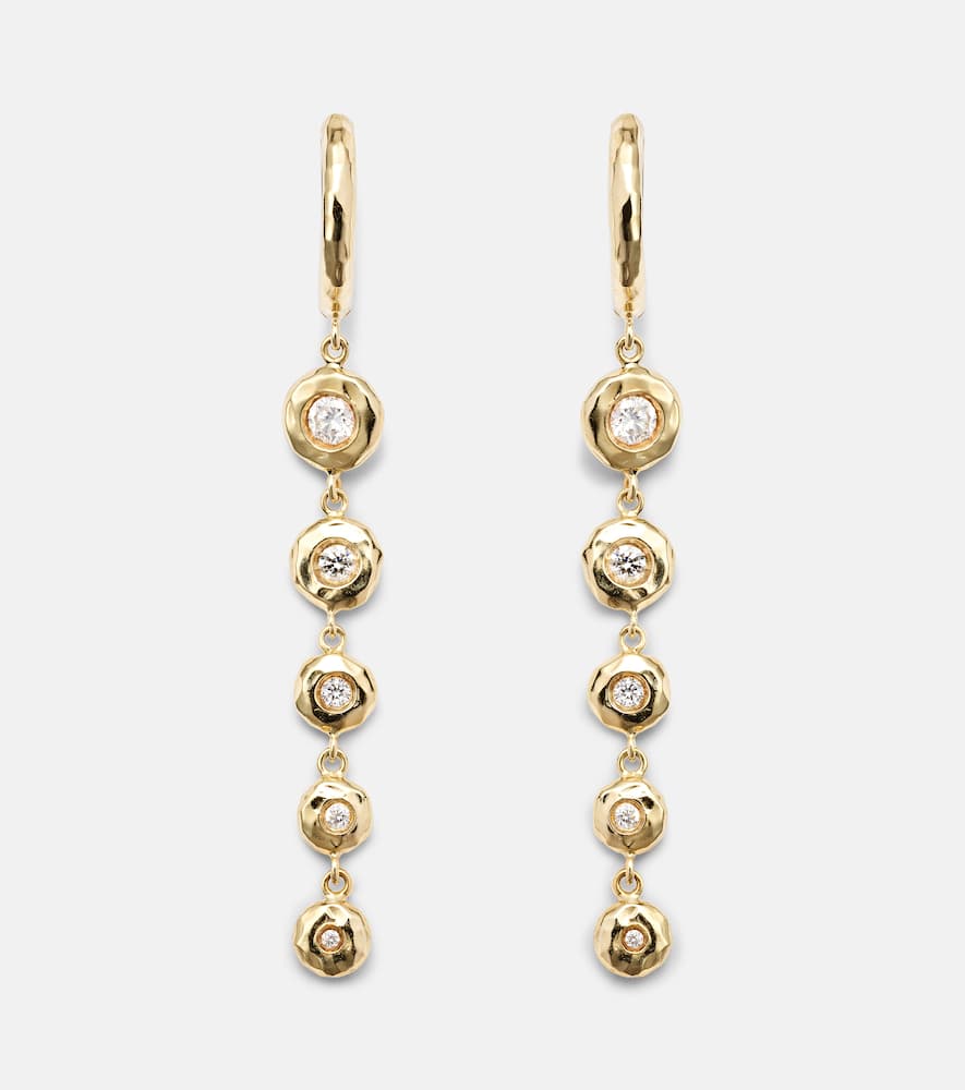 Charmed Micro Gabby 18kt gold earrings with diamonds