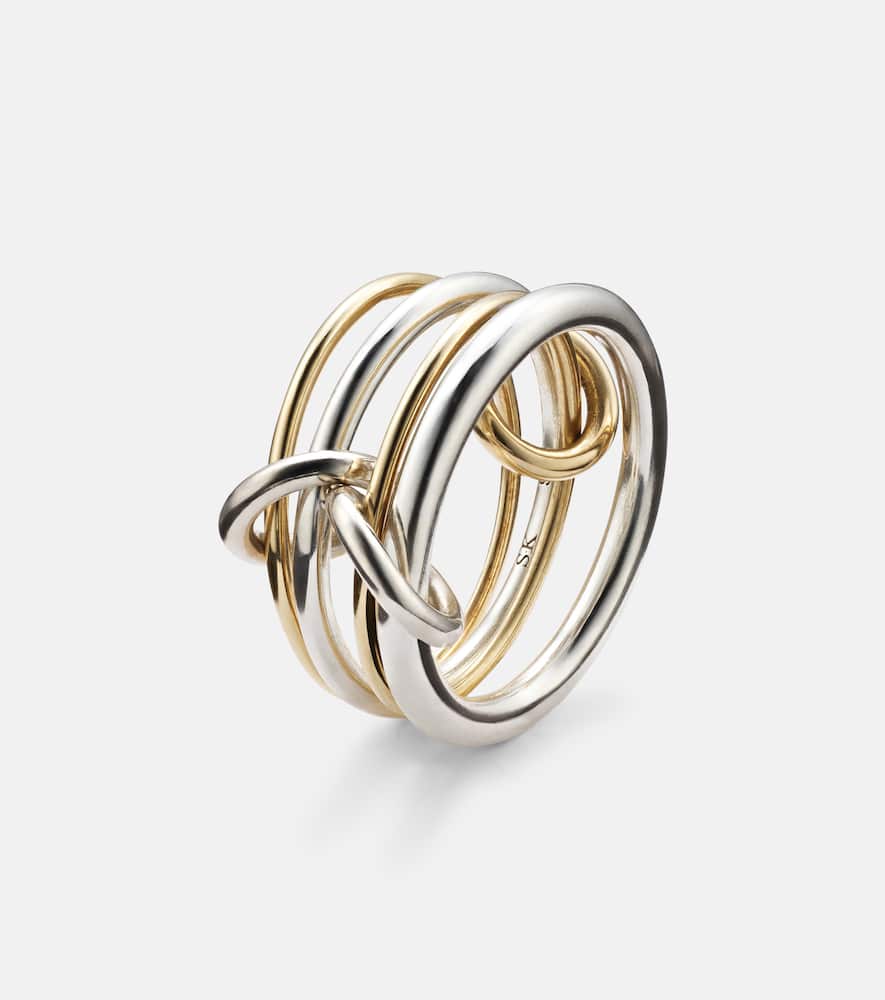 Pisces 18kt gold and sterling silver ring