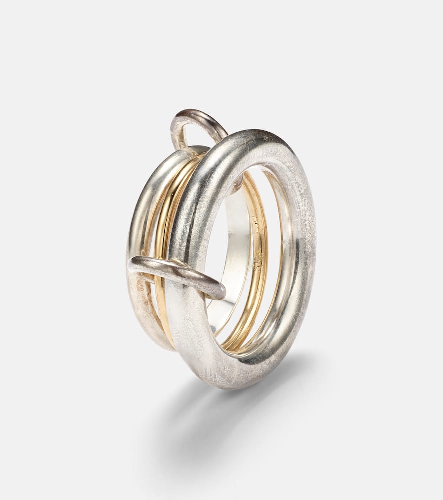 Amaryllis sterling silver and 18kt gold ring