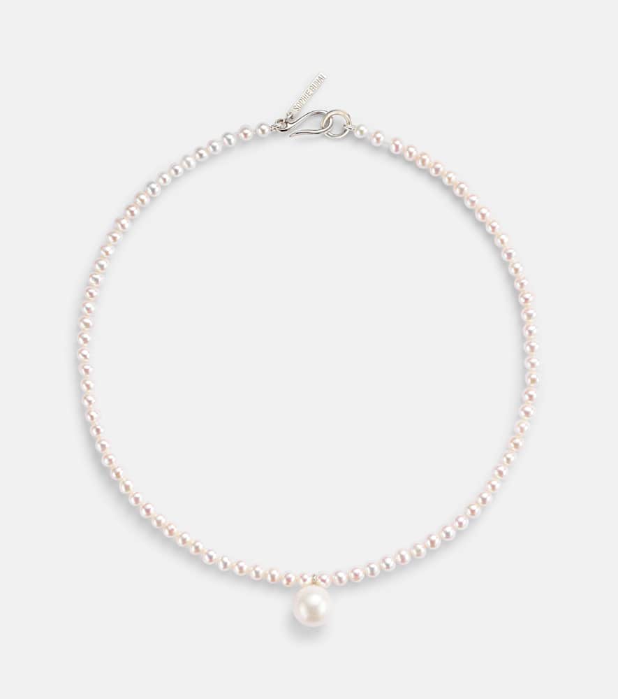 Classique sterling silver choker with freshwater pearls