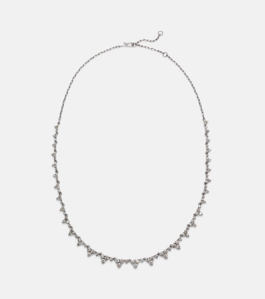 Rivulet Tears 18kt white gold necklace with diamonds