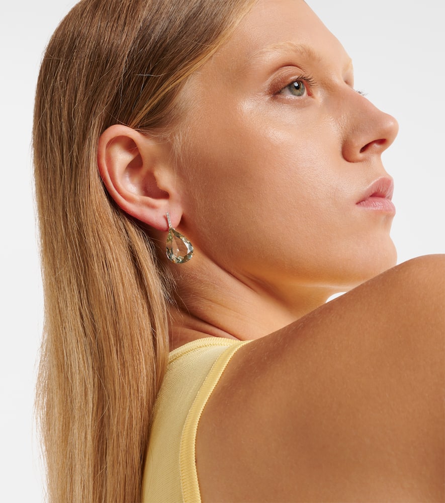 14kt gold earrings with diamonds and amethysts