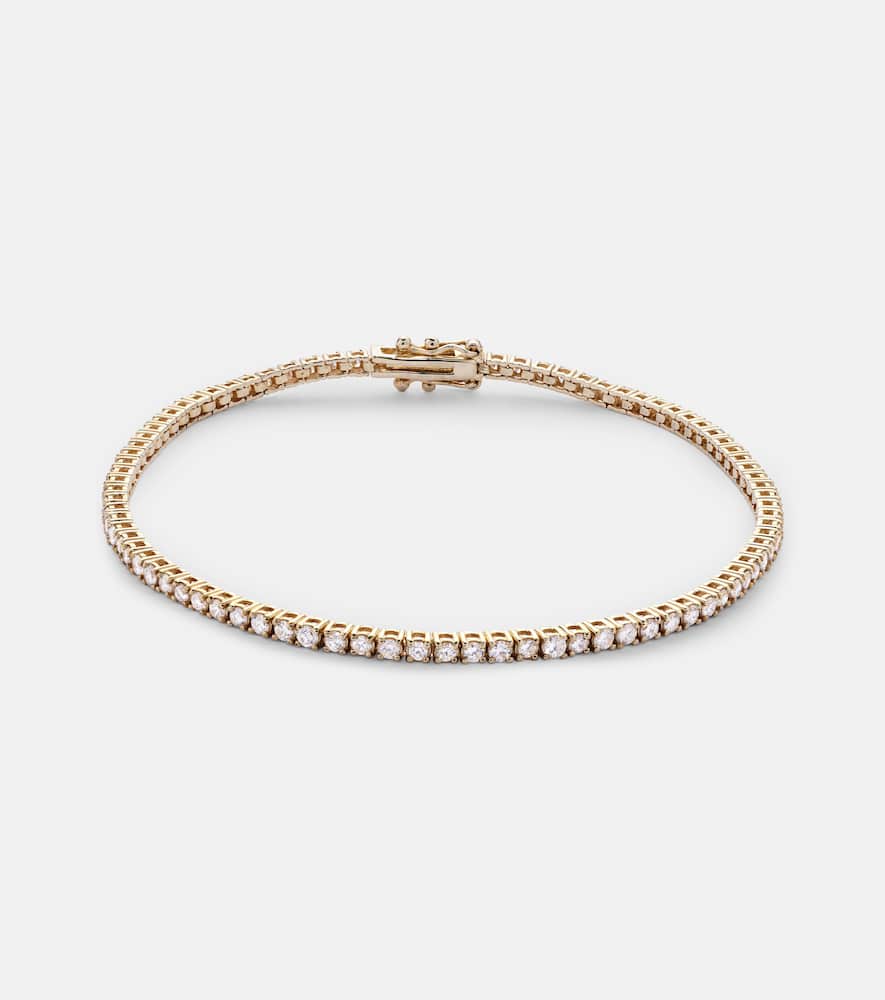 14kt gold tennis bracelet with diamonds