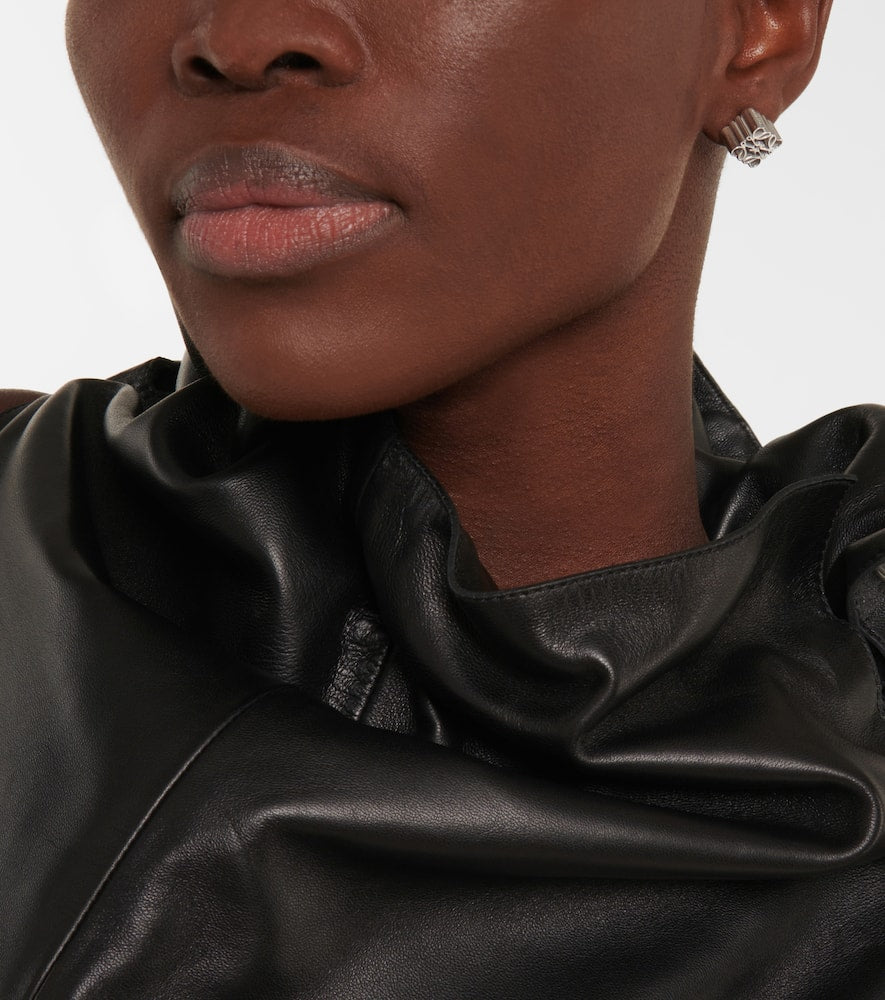 Anagram sterling silver stud earrings