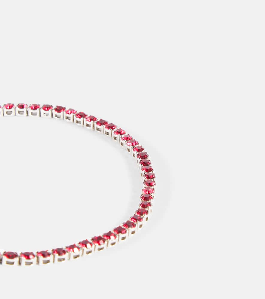 Tennis crystal-embellished necklace
