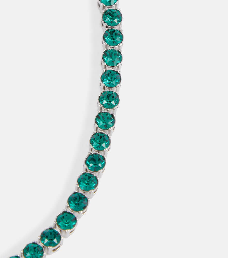 Tennis crystal-embellished necklace