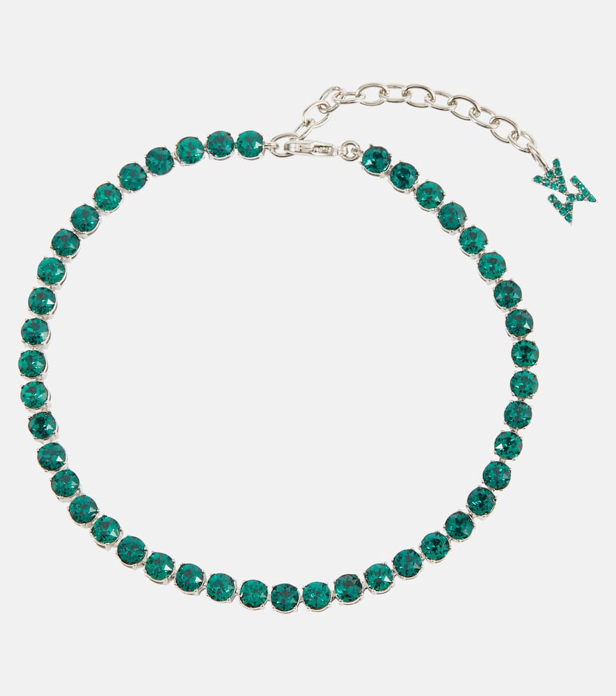 Tennis crystal-embellished anklet