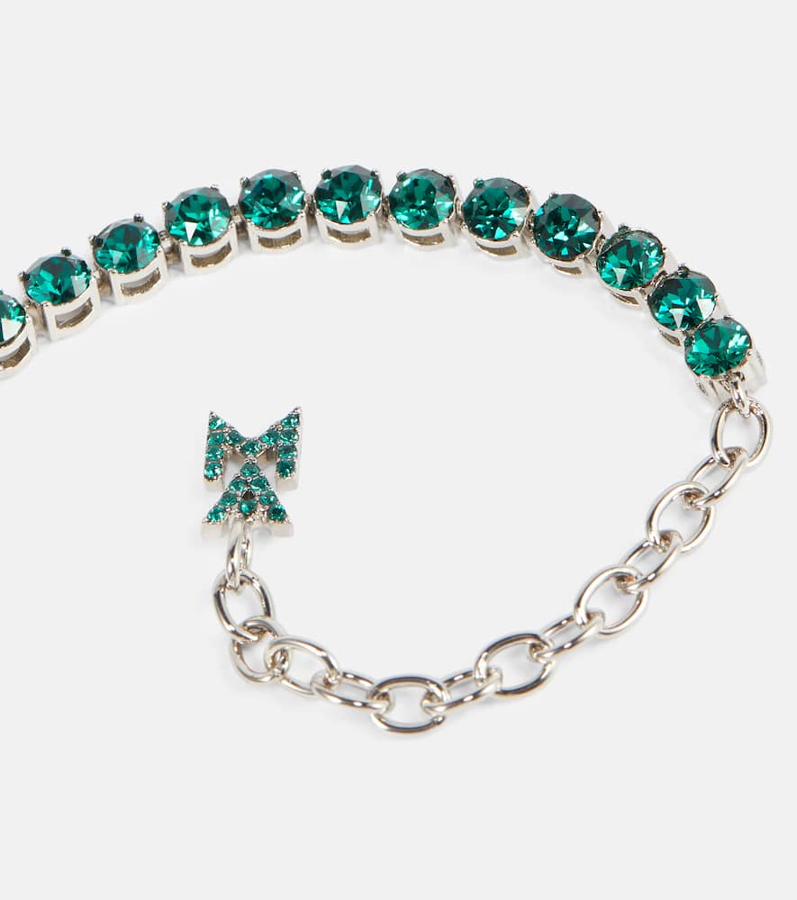 Tennis crystal-embellished anklet