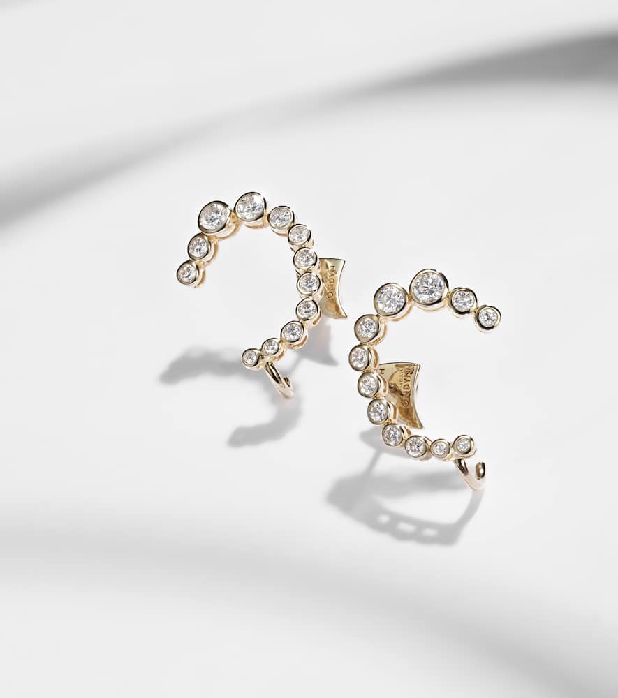 Polaris 14kt gold earrings with diamonds
