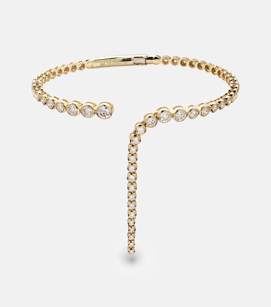Imperial Wavelength 14kt gold bracelet with diamonds
