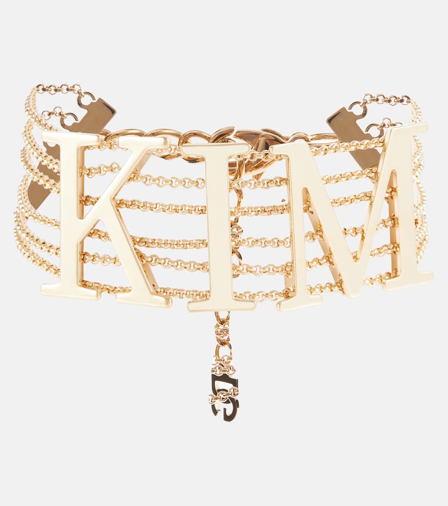 x Kim embellished chain necklace