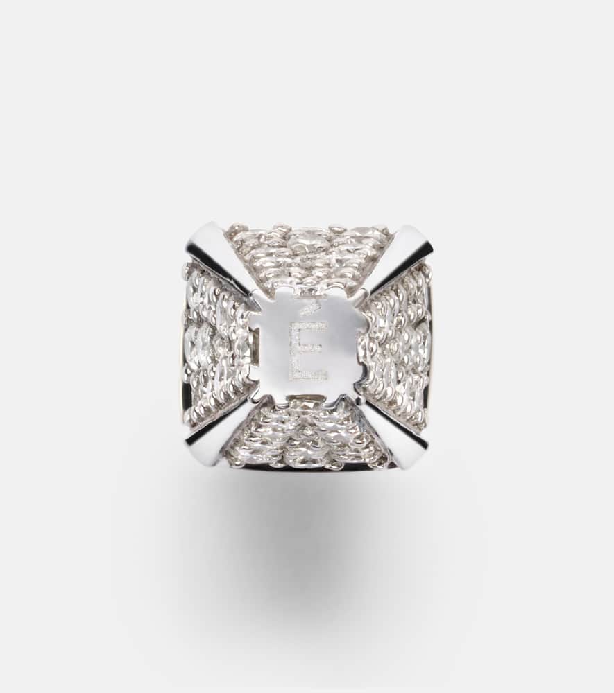 Eéra 18kt white gold single earring with diamonds