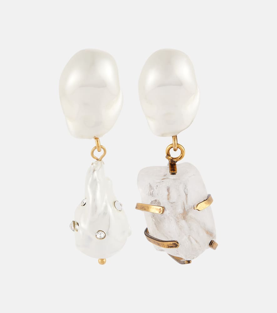 Faux pearl drop earrings