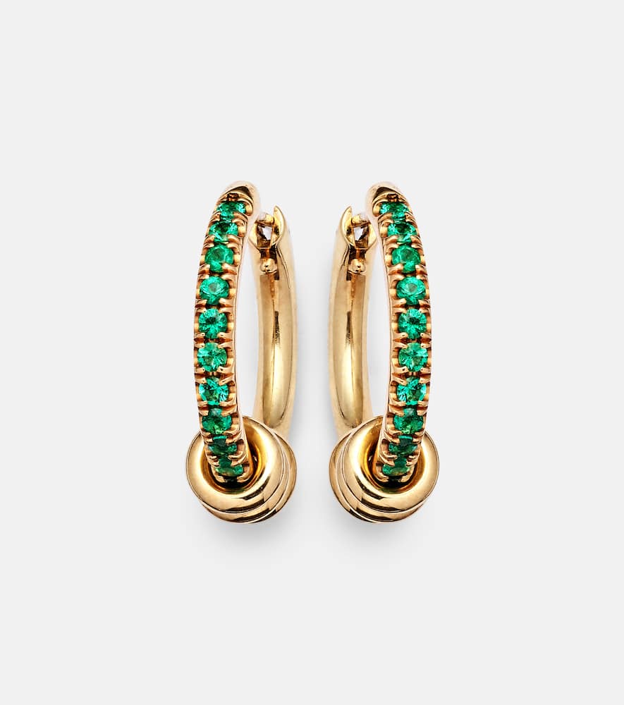 Ara 18kt gold earrings with emeralds