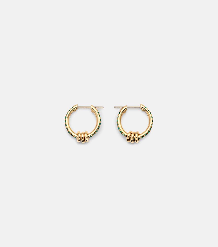 Ara 18kt gold earrings with emeralds