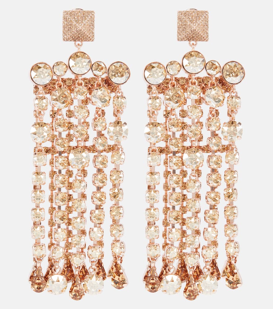 Rockstud crystal-embellished earrings