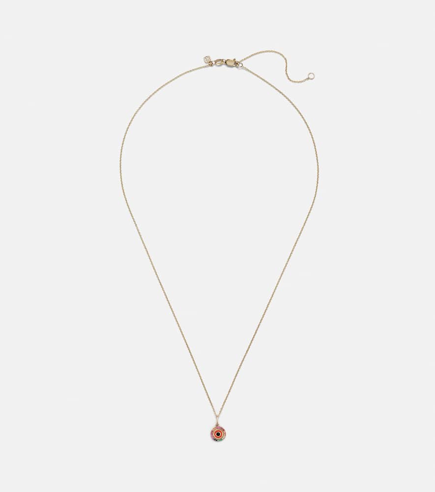 Evil Eye 14kt gold and diamond necklace