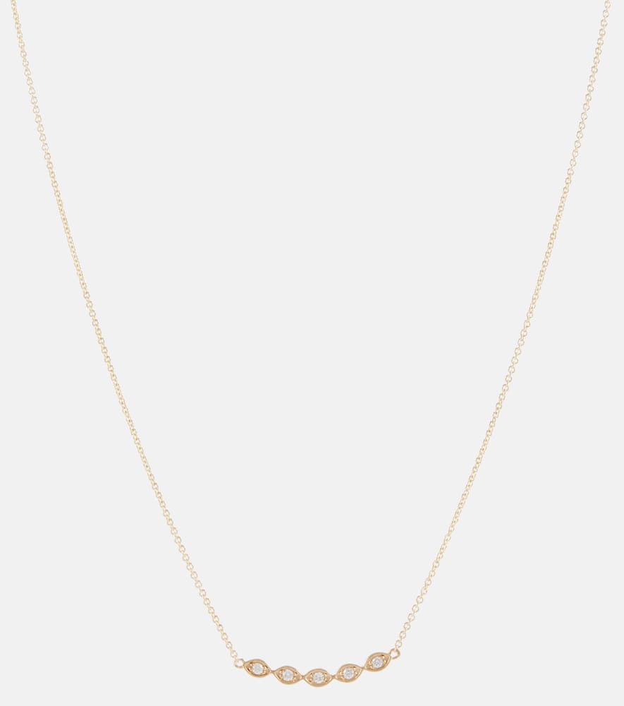 14kt gold necklace with diamonds