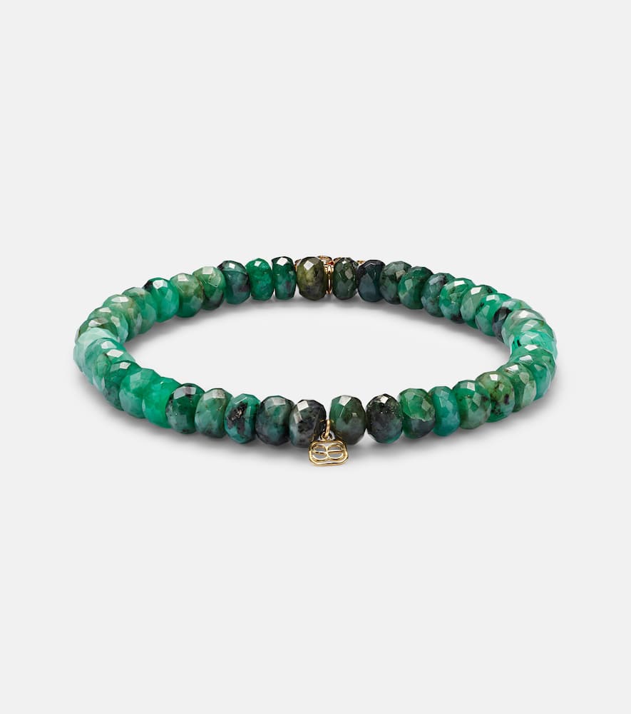 Evil Eye Fringe 14kt gold bracelet with diamonds