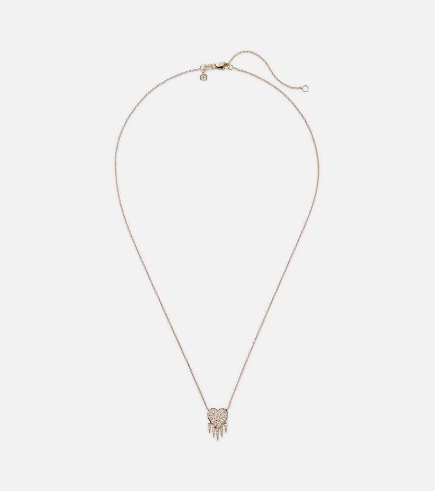 14kt gold necklace with diamonds