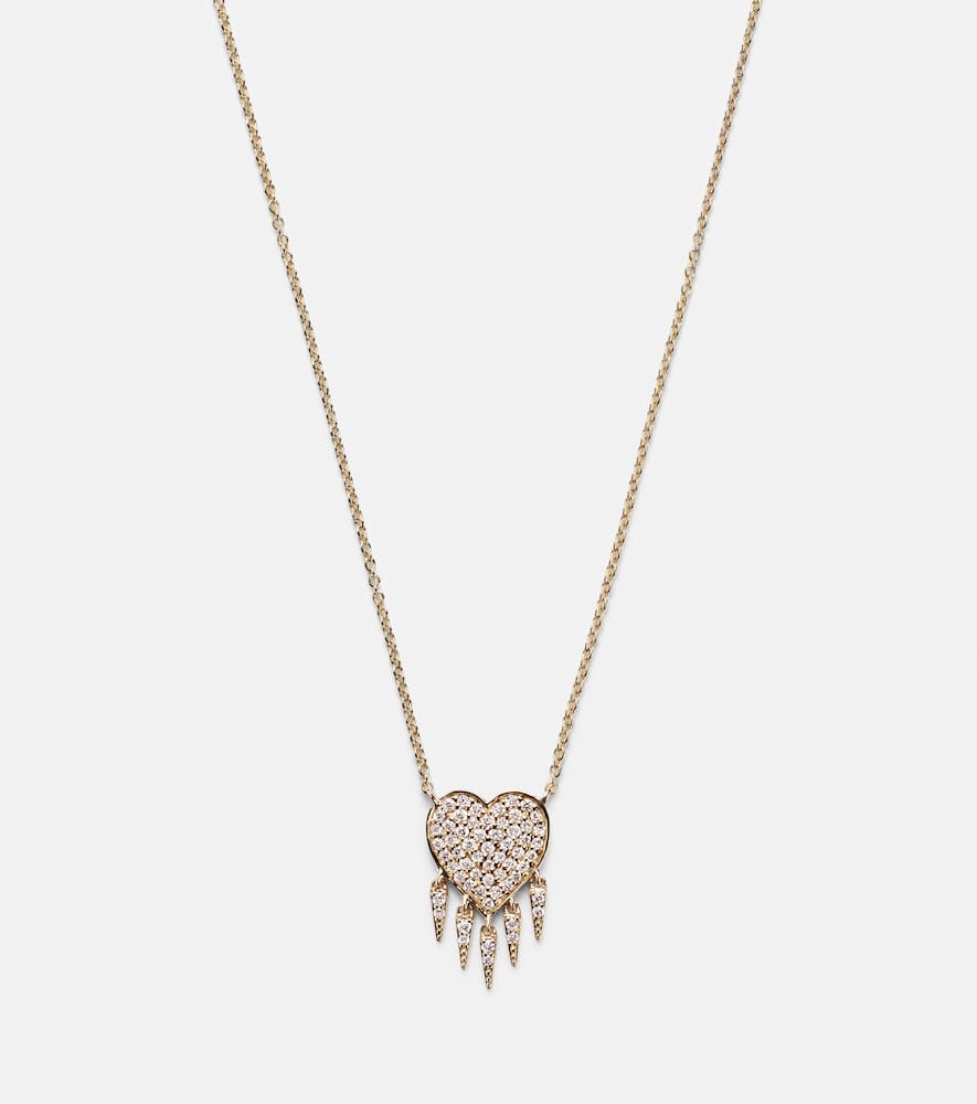 14kt gold necklace with diamonds